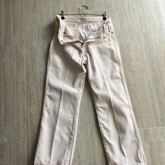 Khaite stretch Vivian high waist crop Jean in blush - Picture 1 of 8